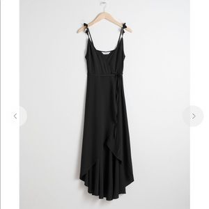 & Other Stories High Low Wrap Midi Dress